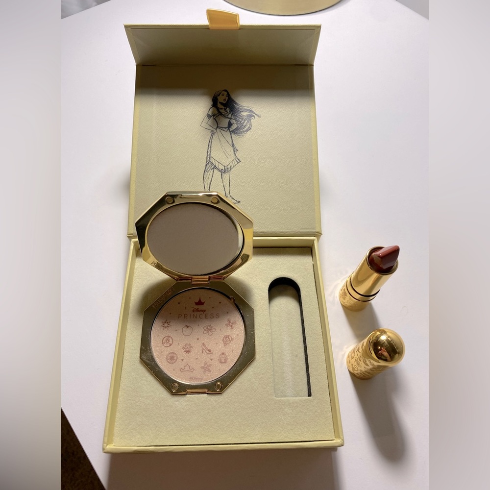 New Limited Edition Besame Cosmetics Disney Pocahontas Bold Powder and Lipstick